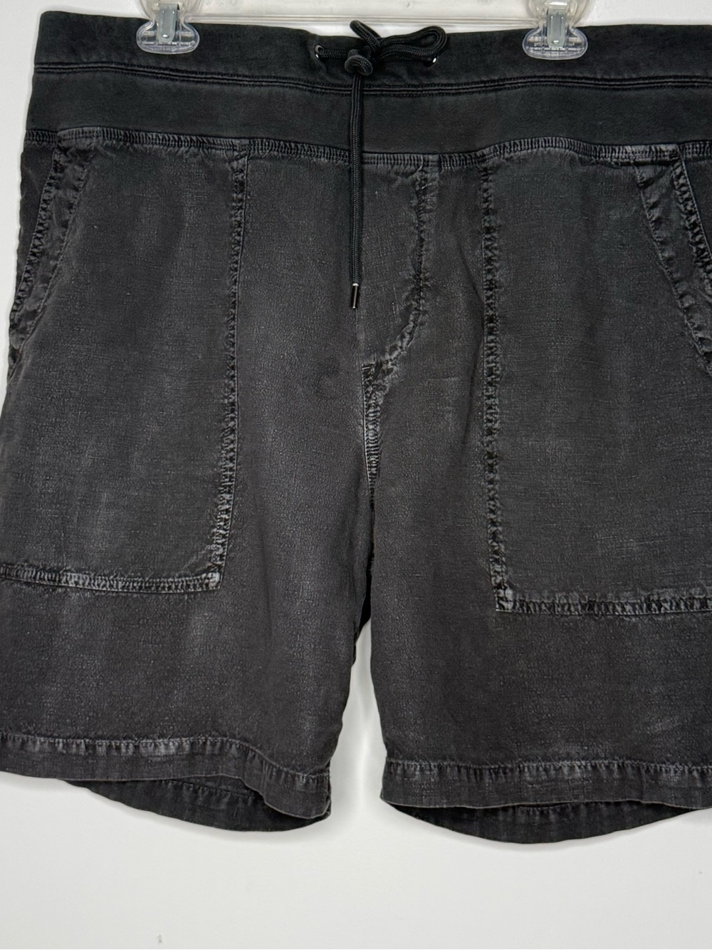 James Perse Mens short size 3 (35x6,5) Gray Linen Cotton Black